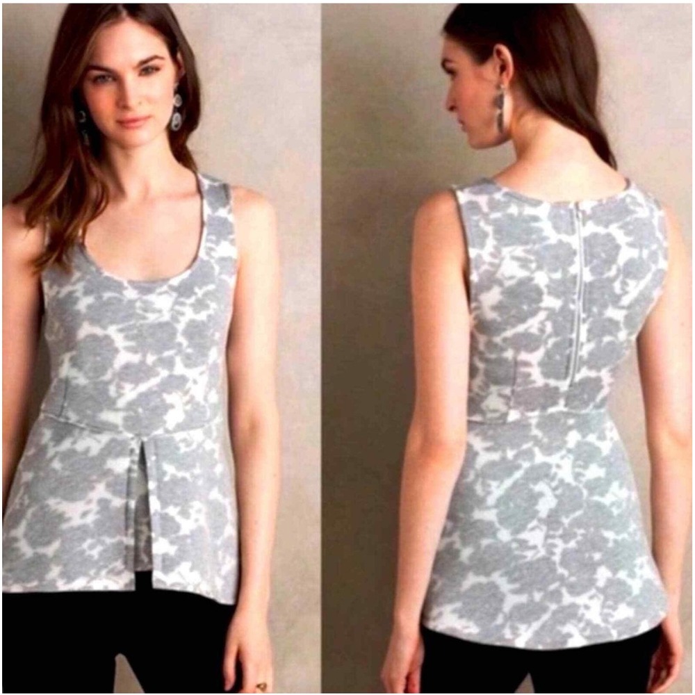 Anthropologie Akemi + Kin Small Floral Peplum Top Sleeveless‎ Romantic Size XS